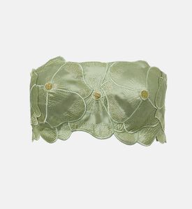 Savanna Meraki Floral Applique Corset Top, Light-green, M, Packshot View