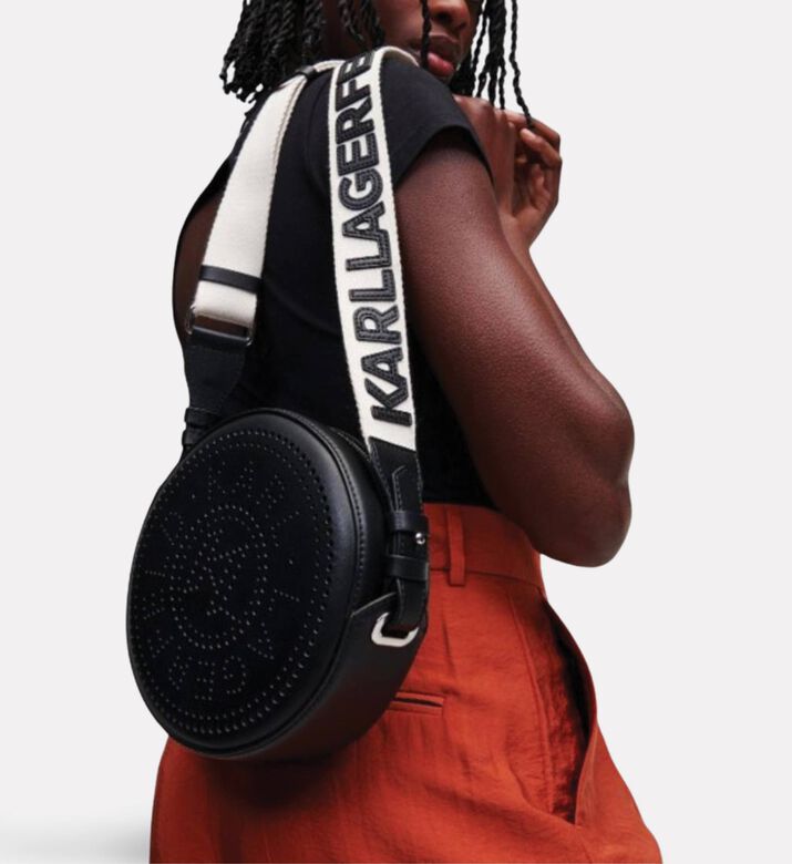 Karl Lagerfeld K/circle Embossed Logo Round Crossbody Bag, Packshot View