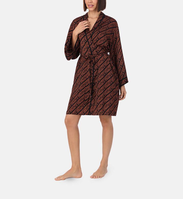 Satin Logo-print Robe