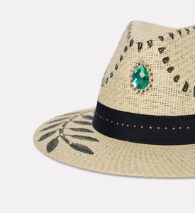 Sorena Botanical-inspired Design Straw Hat, Packshot View