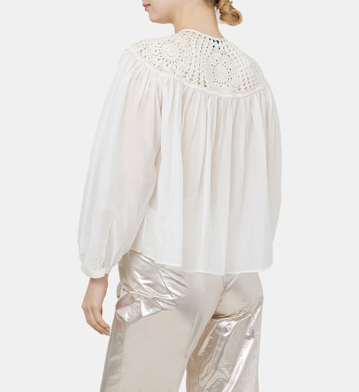 Crochet-detailed Bohemian Shirt