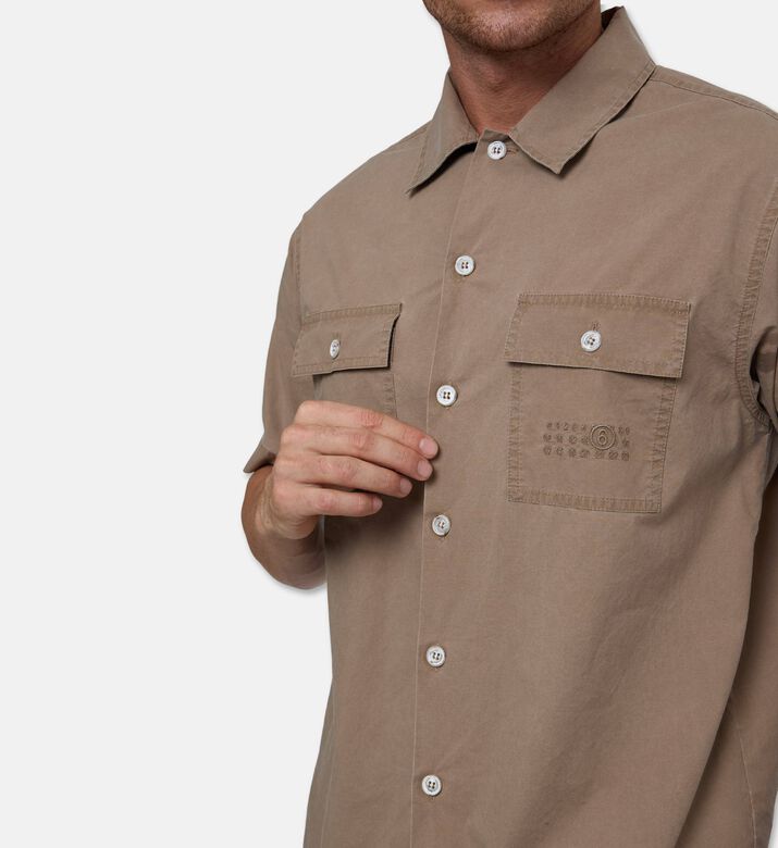 MM6 Flap Pockets Button Closure Shirt, Model View