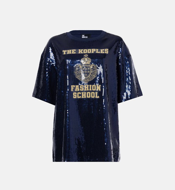 Sequin-embellished T-shirt