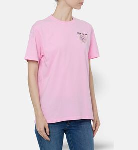 Maison Labiche Graphic Heart Motif T-shirt, Model View