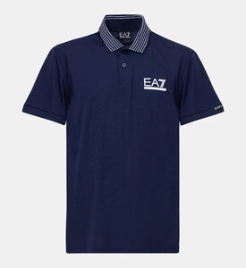 قميص بولو بياقة مخططة