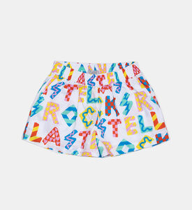 Cotton Alphabets Print Short