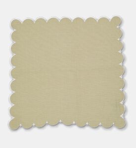 Home Deco and More Adelina Scalloped Design Napkin, Green, Packshot View