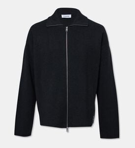 Etudes Logo Patch Full-length Zip Knit Cardigan, Packshot View