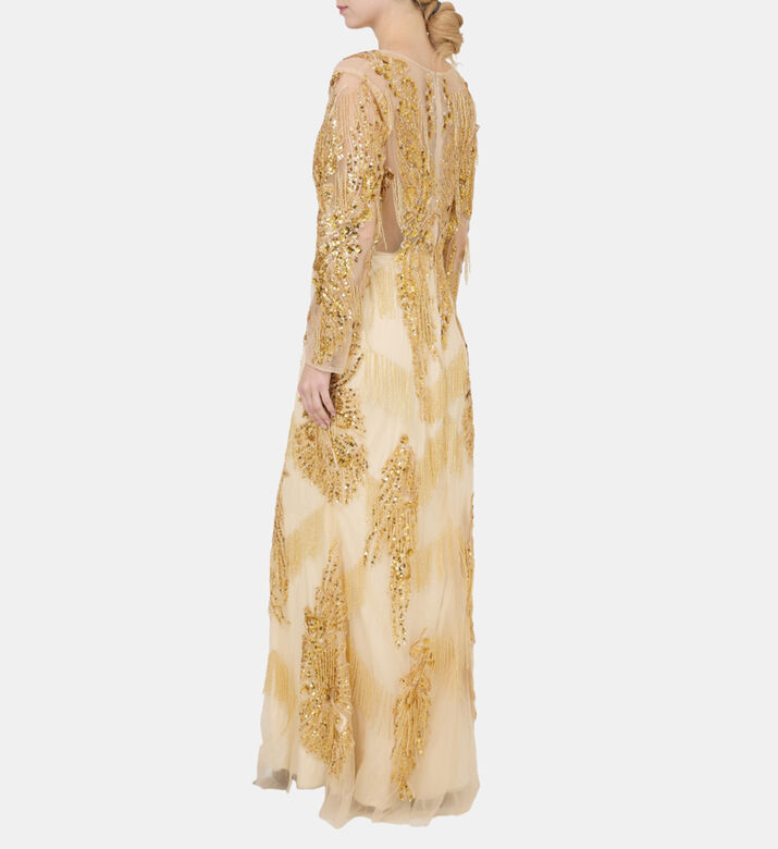Golden Rhapsody Sequin Gown