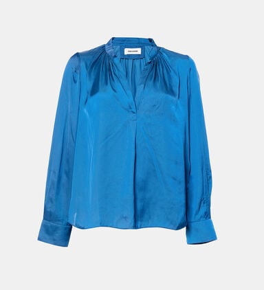 Tink Satin Button-down Shirt