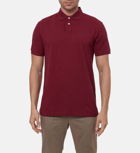 Hackett London Logo-embroidery Short-sleeve Polo Shirt, Burgundy, M, Model View