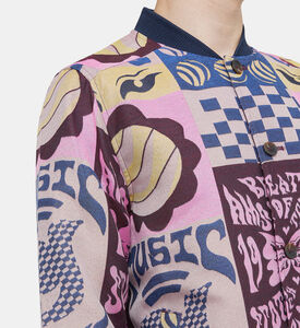 سترة جاكار بومبر كبيرة الحجم