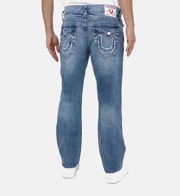 Cotton Straight-cut 5-pockets Denim Pants Cotton Straight-cut 5-pockets Denim Pants