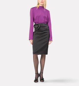 Rotate Skirt Midi Rose, Model View