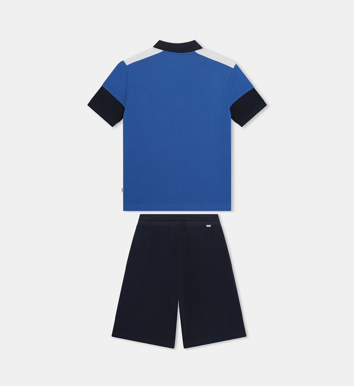 Boy Textile Pique Polo Short Set