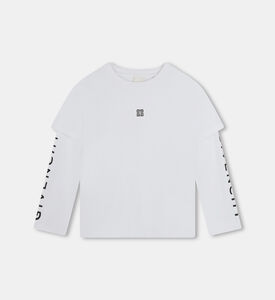 Sleeves Print Cotton T-shirt