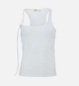 بلوزة بدون أكمام برباط جانبي