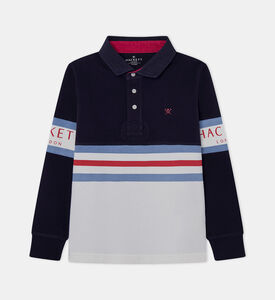 بولو بأكمام طويلة برقعة جيرسيه