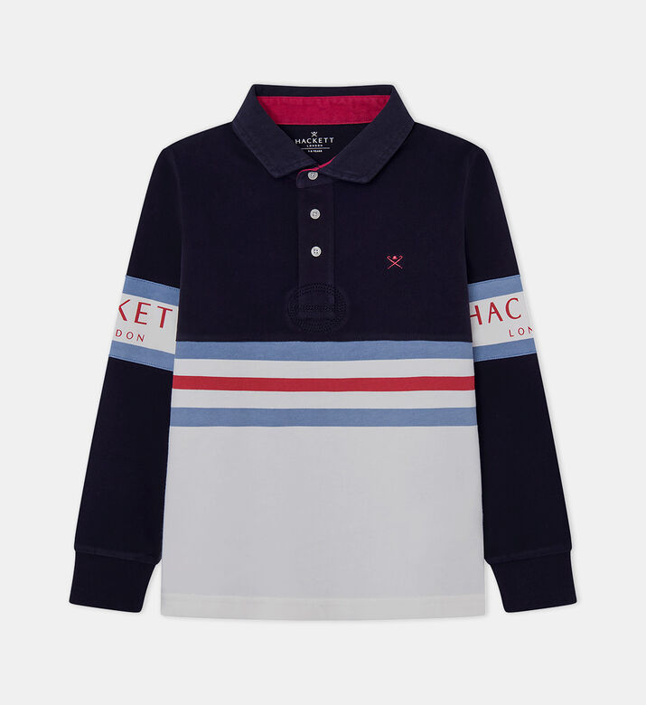 Patch Jersey Long-sleeve Polo