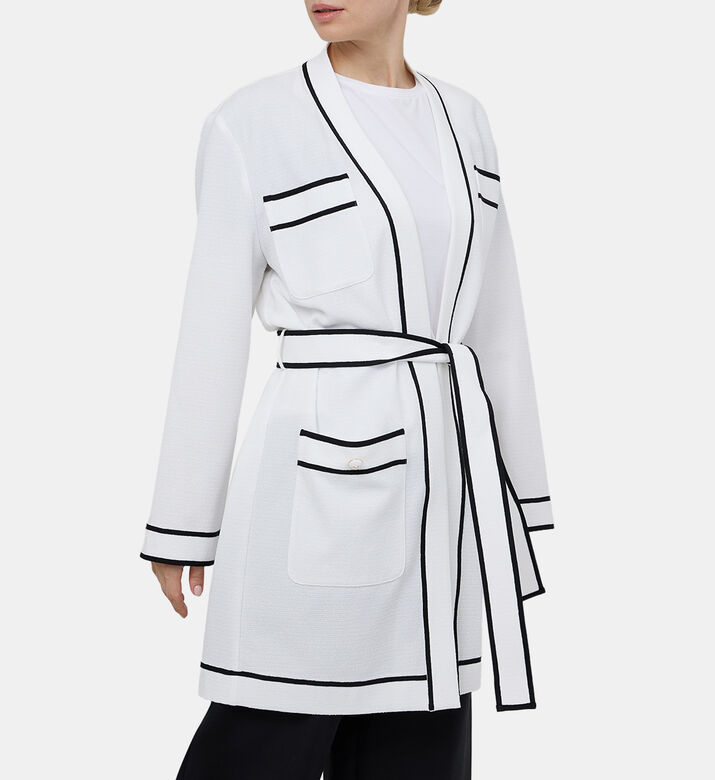 Crepe Long Straight Jacket Crepe Long Straight Jacket