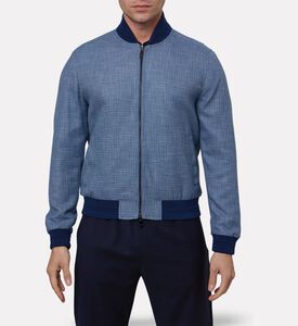 Pal Zileri Full-zip Front Straight-cut Bomber Jacket, Model View