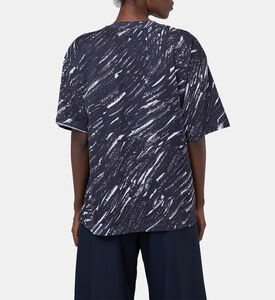 تيشيرت قطن بطبعة لوغو