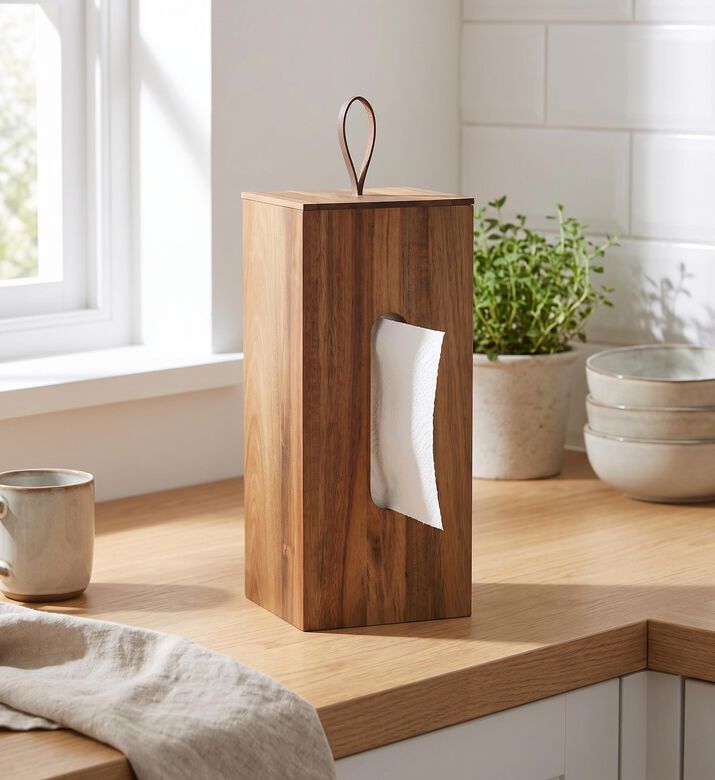 Andrea House Drawer Bamboo Roll Holder, Model View