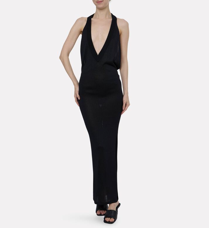 The Attico Halter-neck Maxi Dress, Model View