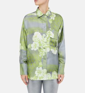 قميص بياقة مطبوعة للحديقة