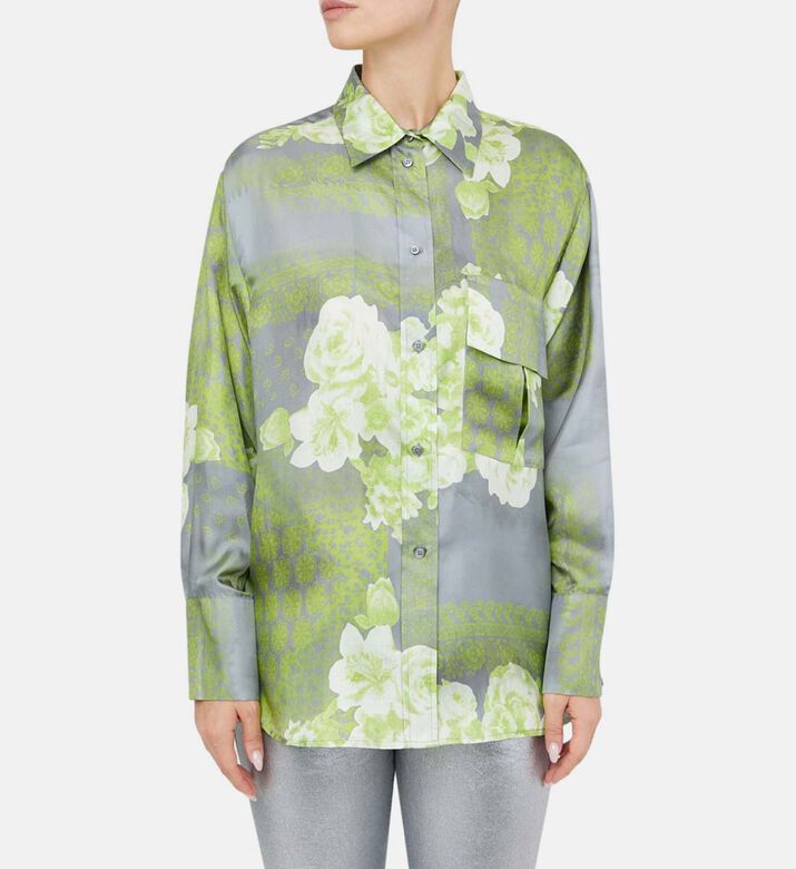 قميص بياقة مطبوعة للحديقة