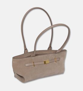 Demellier The New York Elongated Suede Shoulder Bag, Light-taupe, Packshot View
