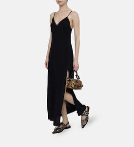 Side Slit V-neck Dress