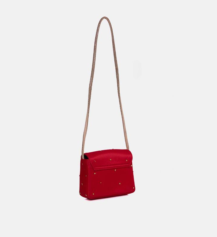 Tulle Hand-embroidered Crystal Handle Bag