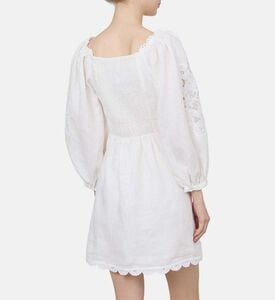 Floral-embroidery Short-sleeve Mini Dress Floral-embroidery Short-sleeve Mini Dress