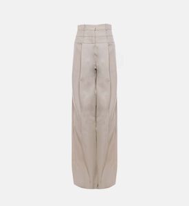 Multi-layered Wool Trousers