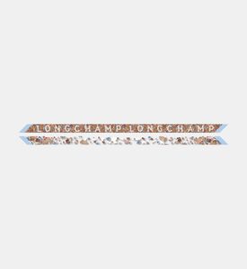 Longchamp Scarf Soie, Blue, Packshot View