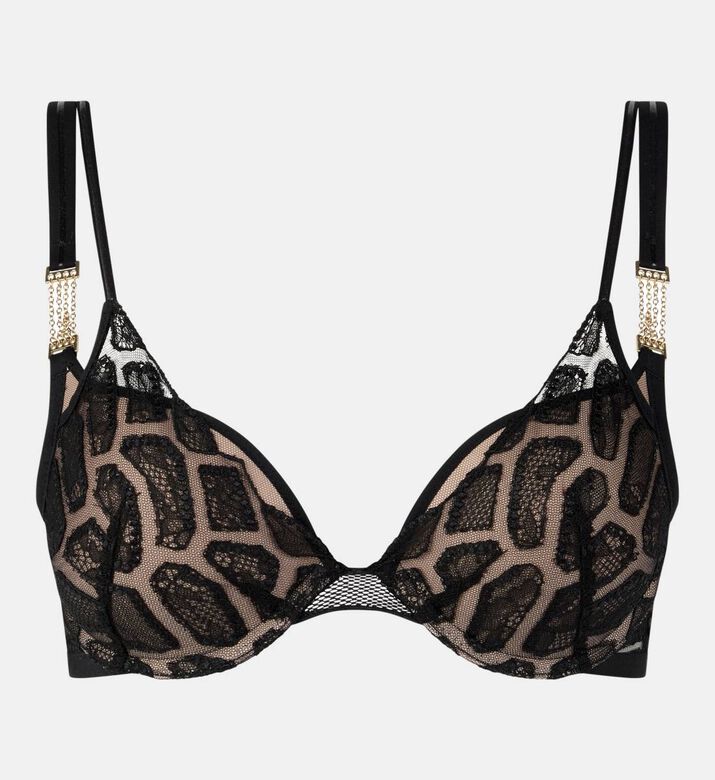 Jewel-adorned Push-up Bra
