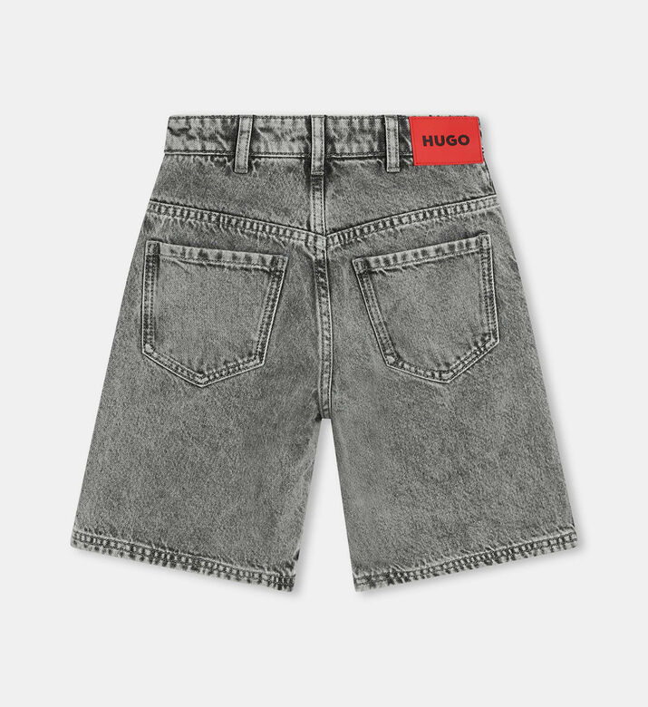 Boy Loose Denim Bermuda Shorts