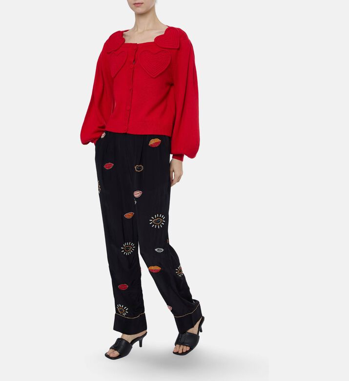 Farm Rio Beaded Kisses Regular-fit Pants, Model View