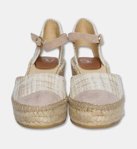Salvi Checked Woven Ankle-strap Wedge, Packshot View