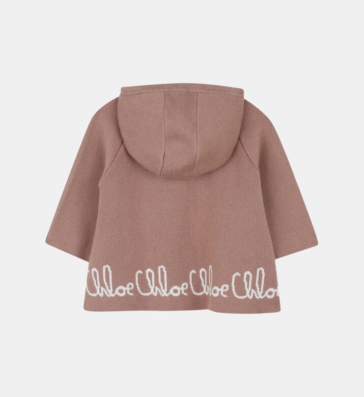 Buckle Closure Knitted Poncho