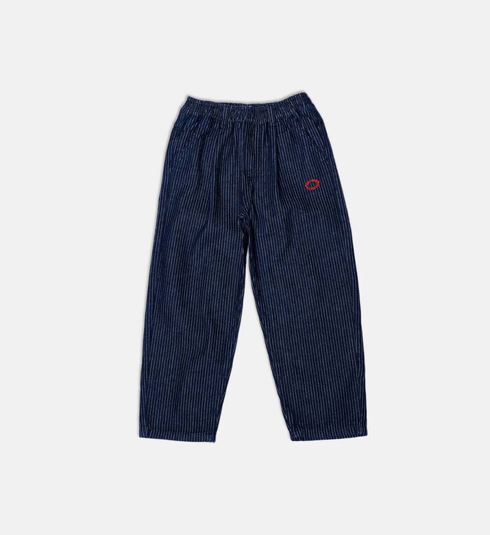 Bobo Choses Embroidered Logo-detail Elasticated Waistband Pinstripe Pants, Packshot View