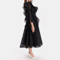 Midi Ruffle Sleeves Dress