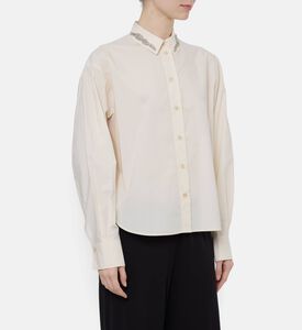 Forte-Forte Rhinestone-embellished Button Closure Shirt, Model View