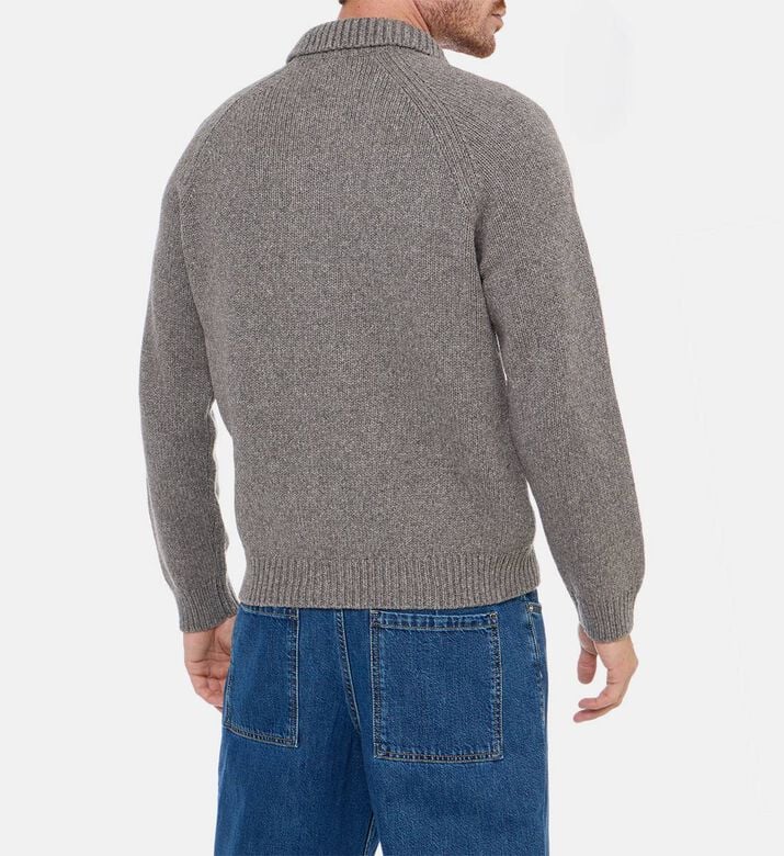 Maison Kitsune Knit Zip-fastening Long-sleeve Jacket, Model View