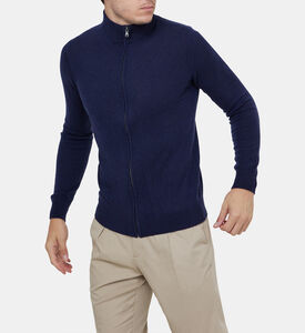 جاكيت بياقة عالية كشمير بسحاب