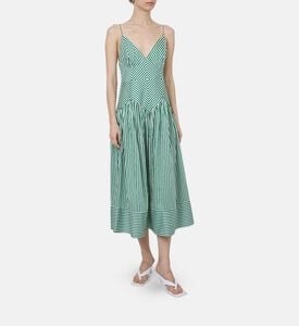 Cotton Stripe Pattern Sleeveless Dress Cotton Stripe Pattern Sleeveless Dress