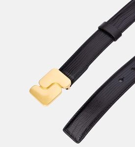 حزام نينون جلد بمشبك معدني