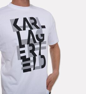 Karl Lagerfeld Jersey Cotton Printed Oversized T-shirt, Model View