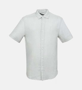 قميص كتان بأكمام قصيرة